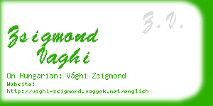 zsigmond vaghi business card