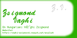 zsigmond vaghi business card